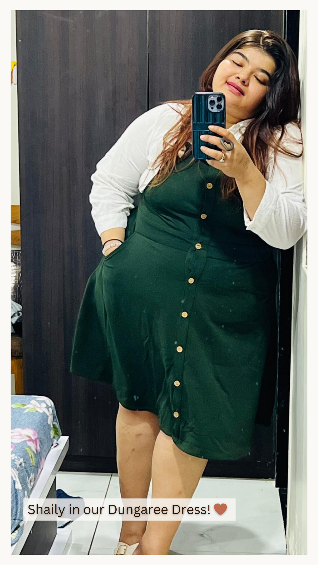 Viscose Lycra Dungaree Dress
