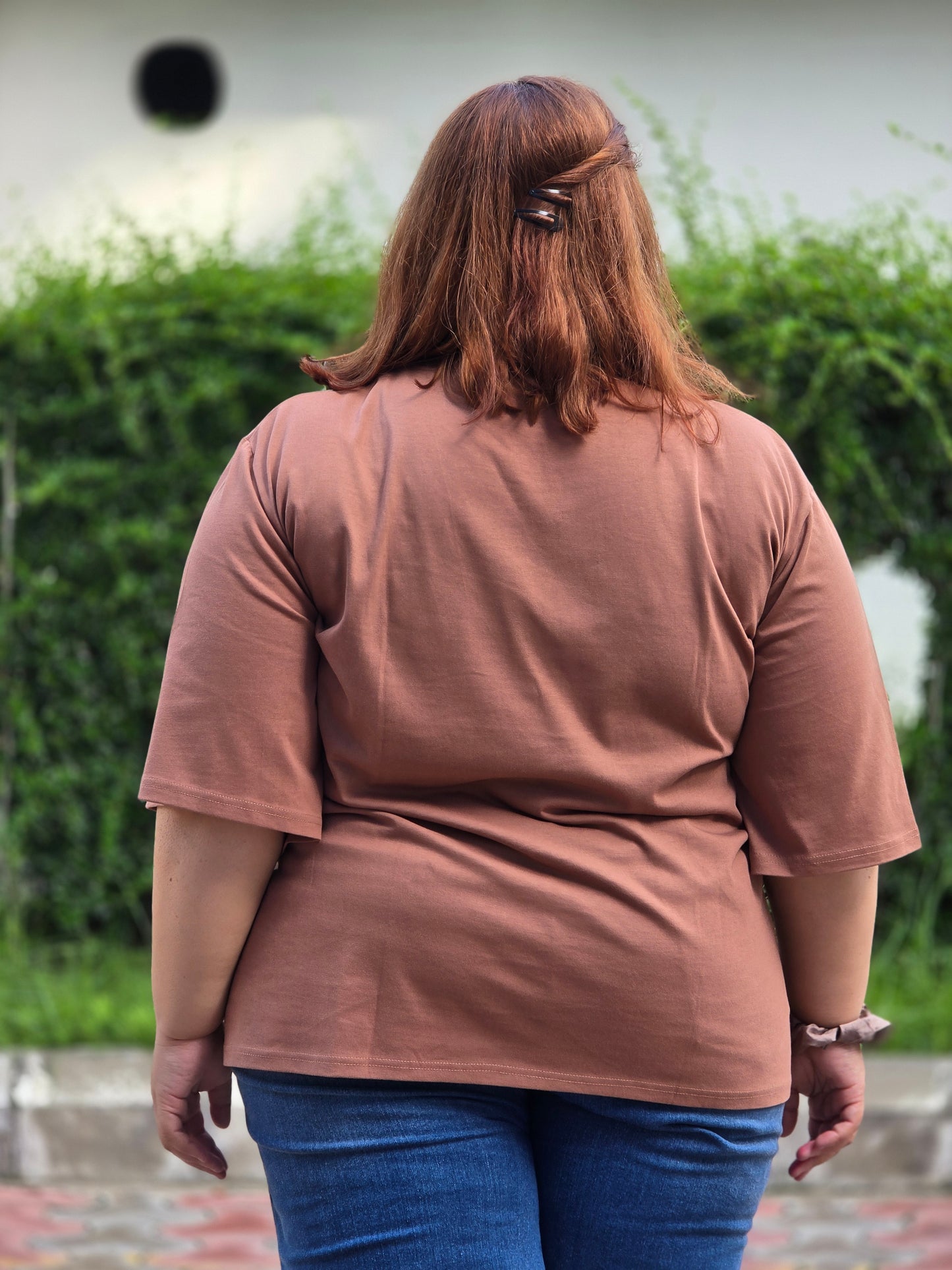 Plus size A-line Varsity T-shirt - Regular length