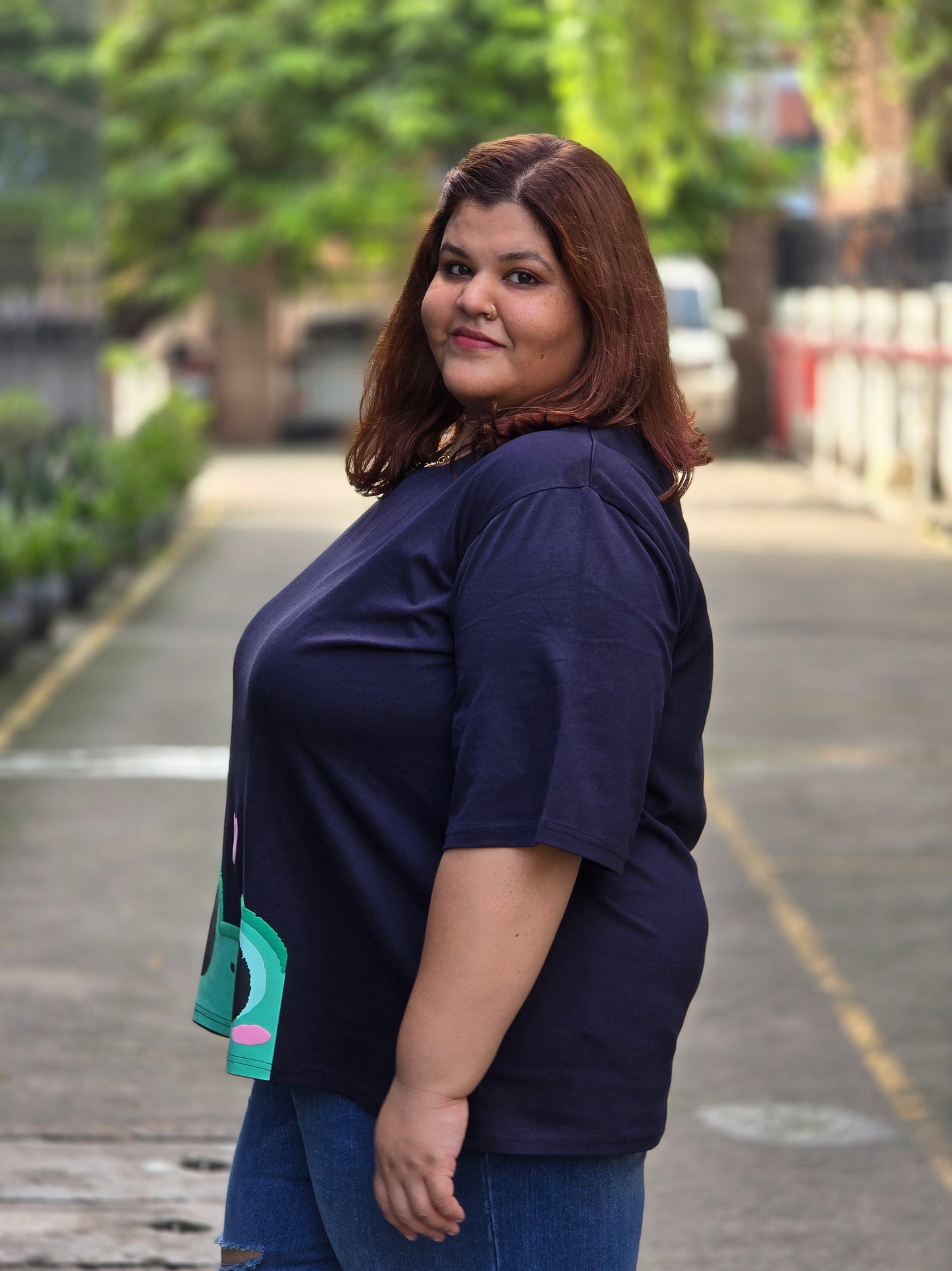 Plus size A-line 'Lovestruck Frog' T-shirt - Regular length