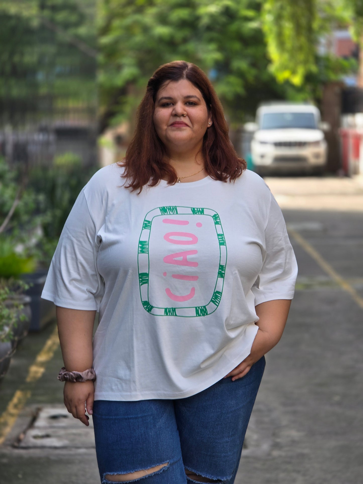 Plus size A-line 'Ciao' T-shirt - Regular length