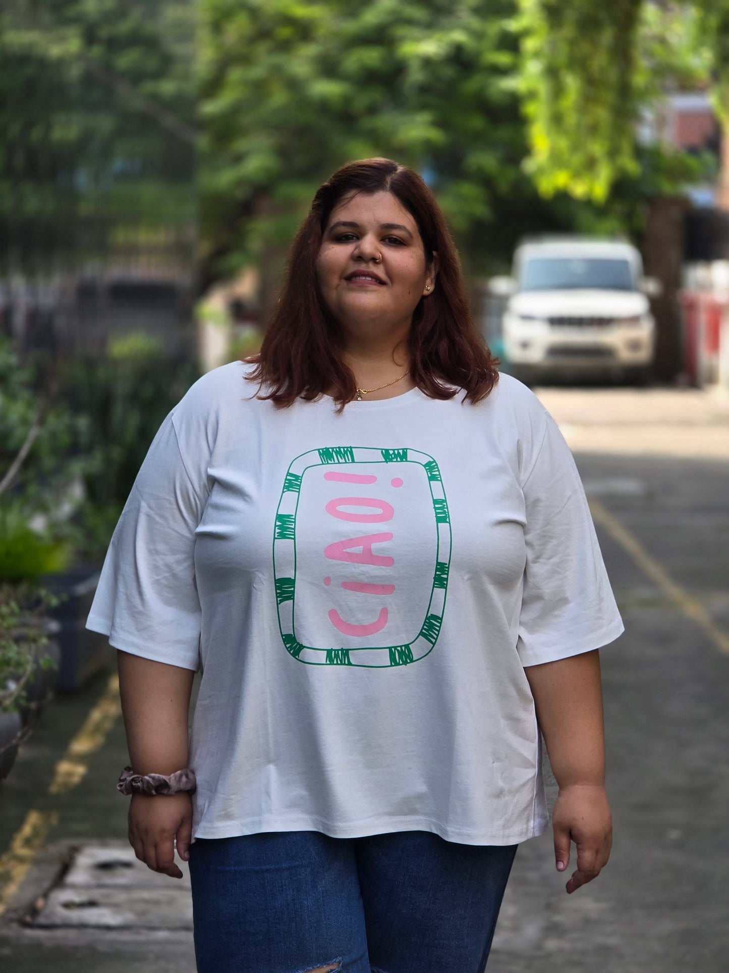 Plus size A-line 'Ciao' T-shirt - Regular length