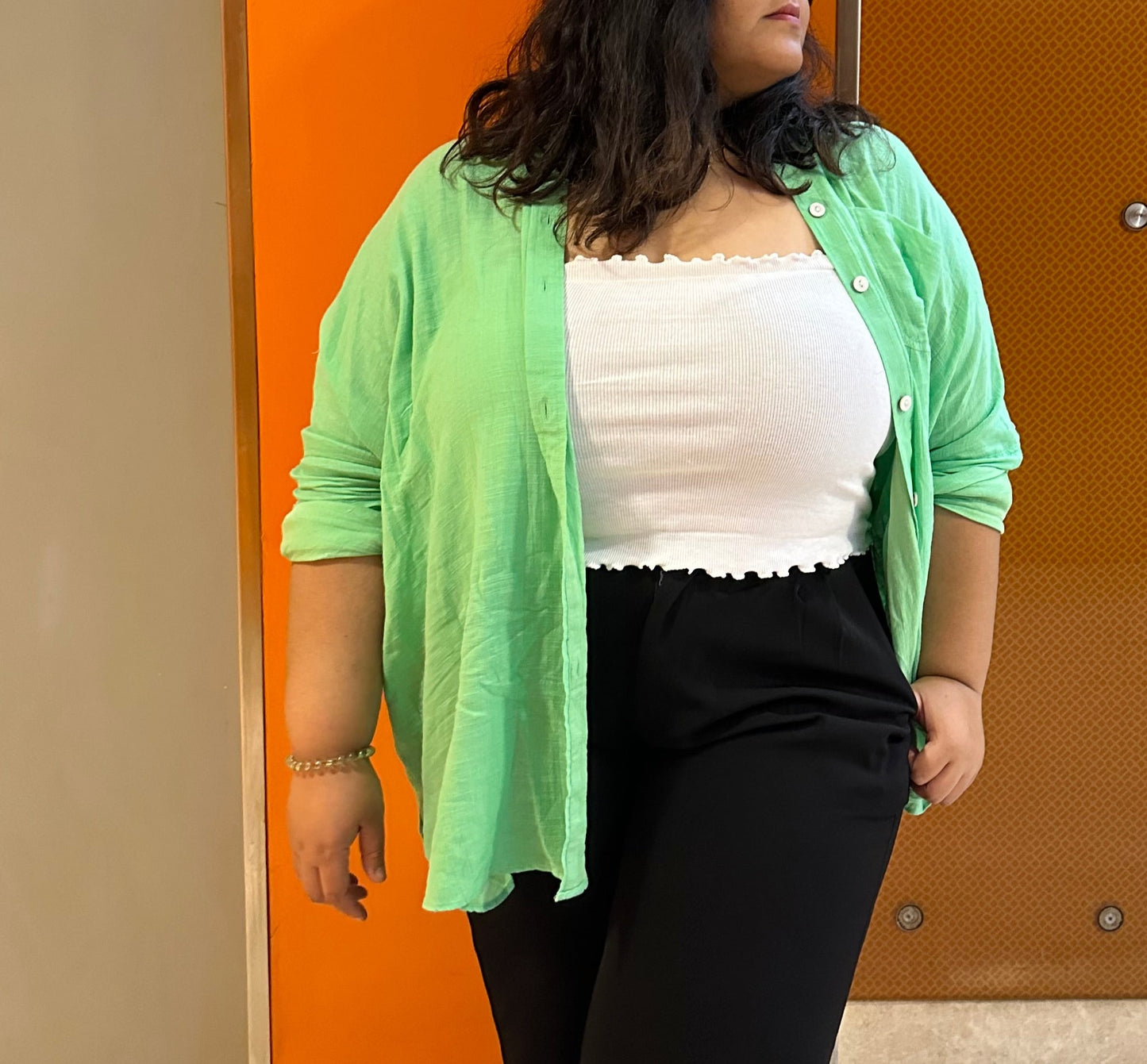 Frilled Spaghetti Ribknit Top