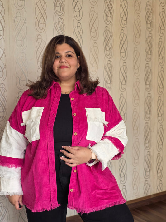 Corduroy Colorblock Shacket