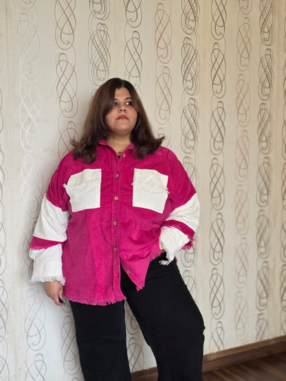 Corduroy Colorblock Shacket