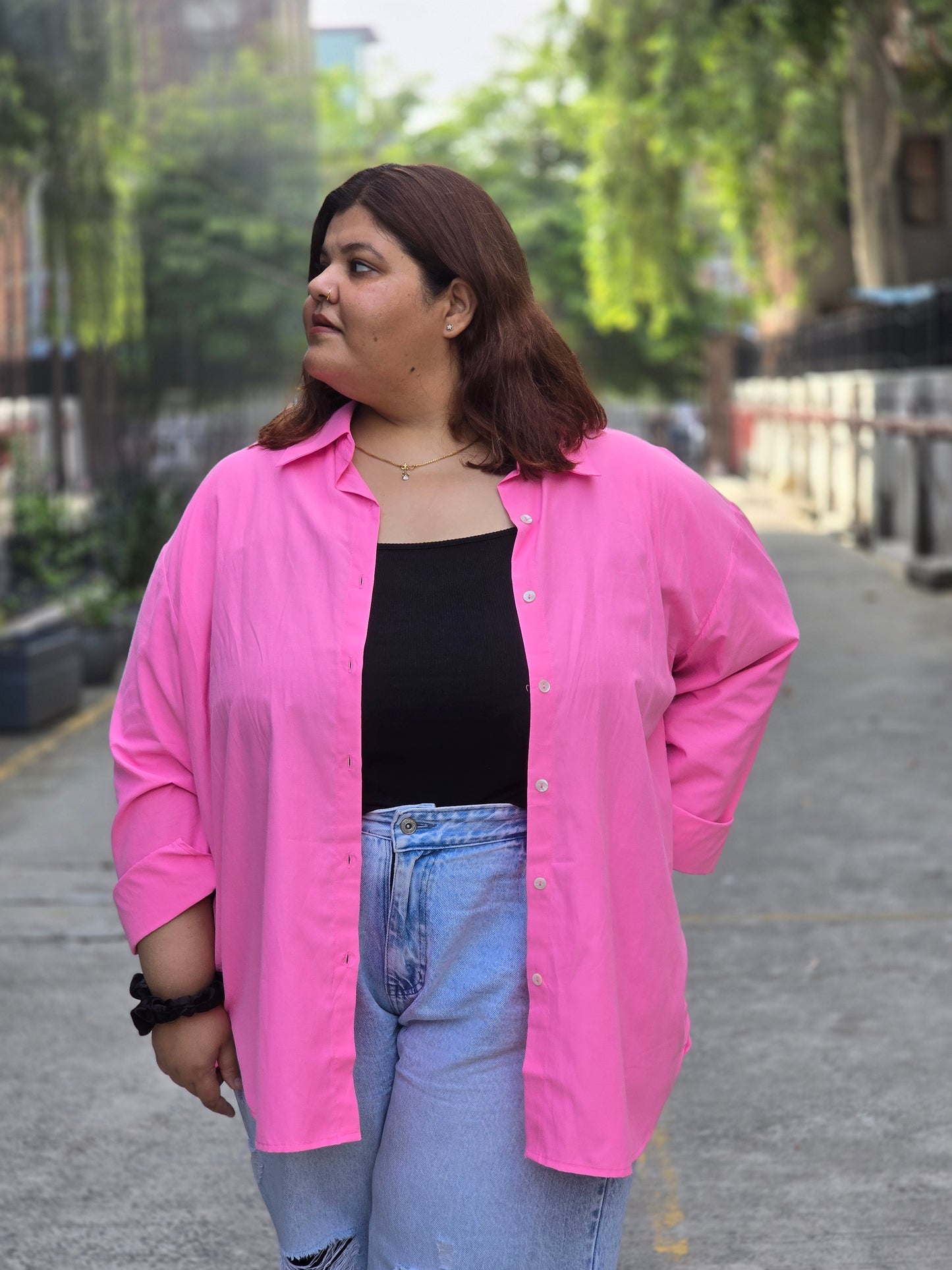 Solid Cotton shirt- Relaxed fit