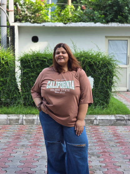 Plus size A-line Varsity T-shirt - Regular length