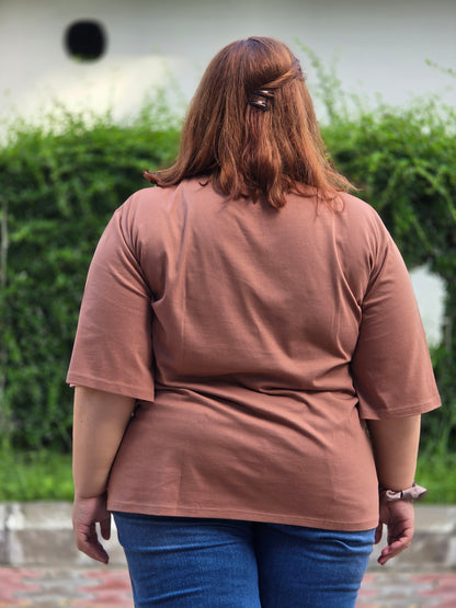 Plus size A-line Varsity T-shirt - Regular length