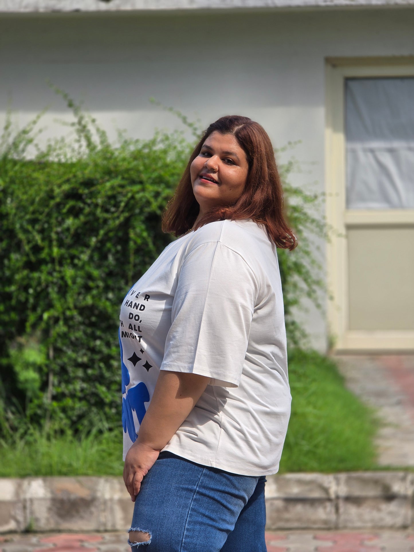 Plus size A-line 'All your Might' T-shirt - Regular length