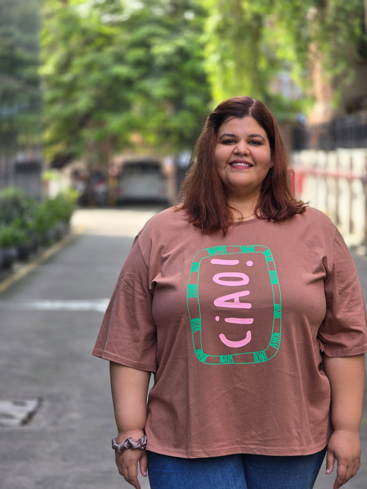 Plus size A-line 'Ciao' T-shirt - Regular length