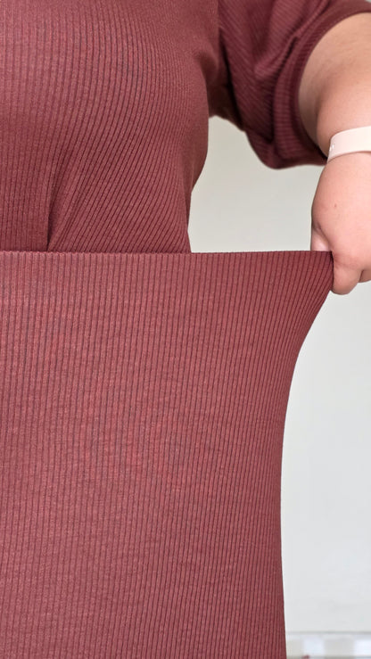 Cotton Ribbed Co- ord Set