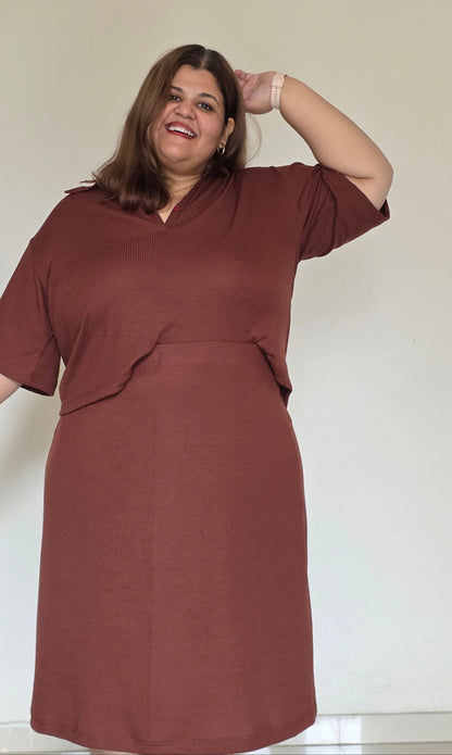 Cotton Ribbed Co- ord Set