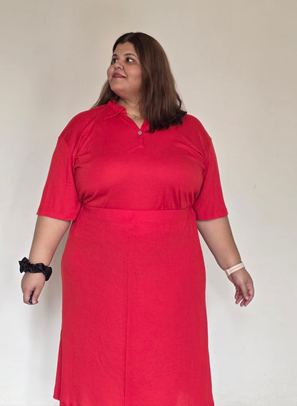 Cotton Ribbed Co- ord Set