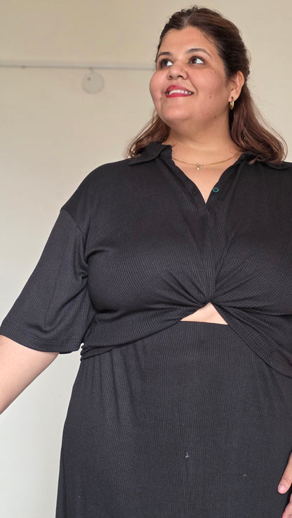 Cotton Ribbed Co- ord Set