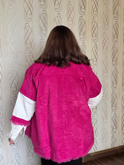 Corduroy Colorblock Shacket