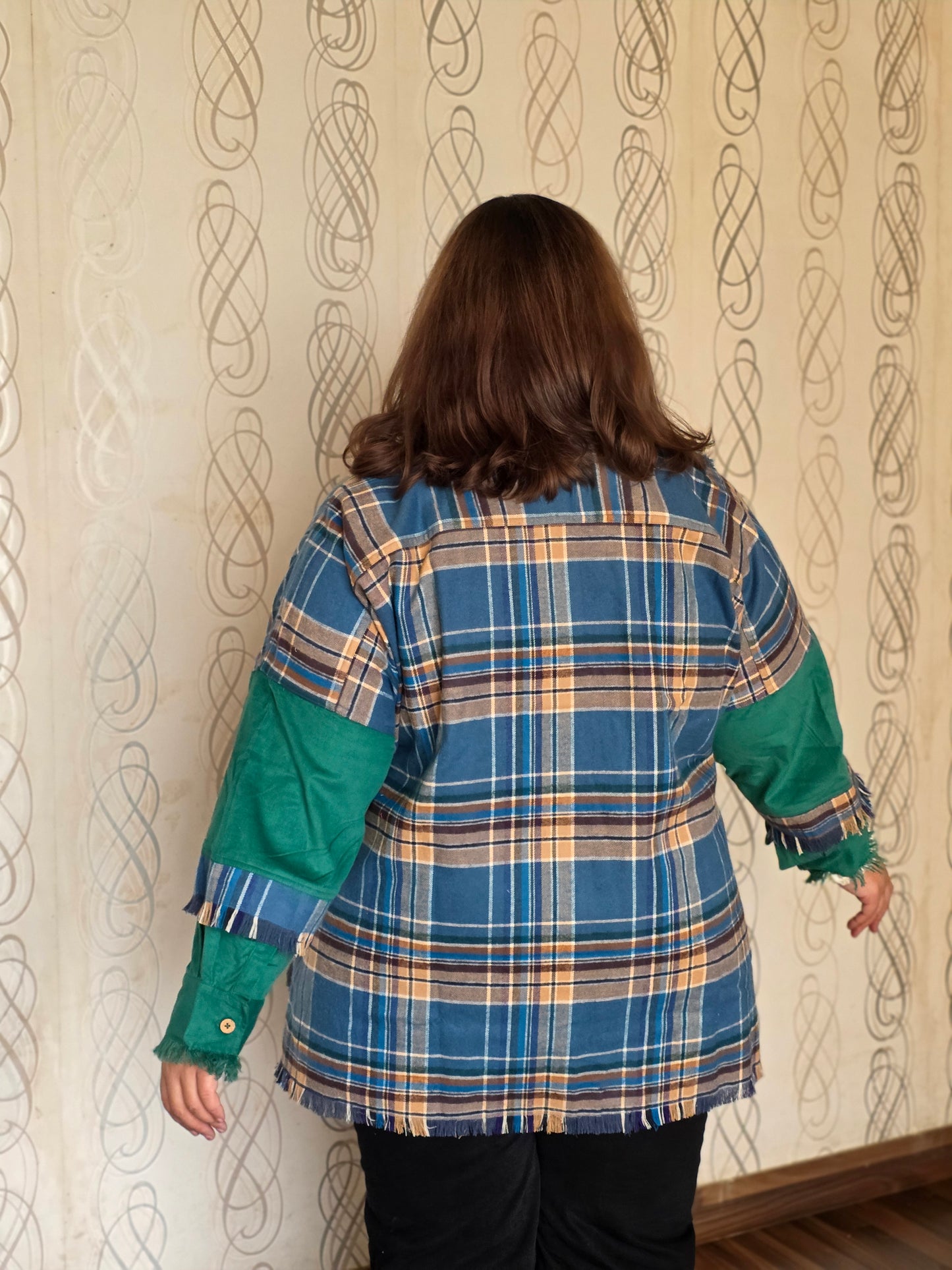 Heavyweight brushed cotton & corduroy shacket