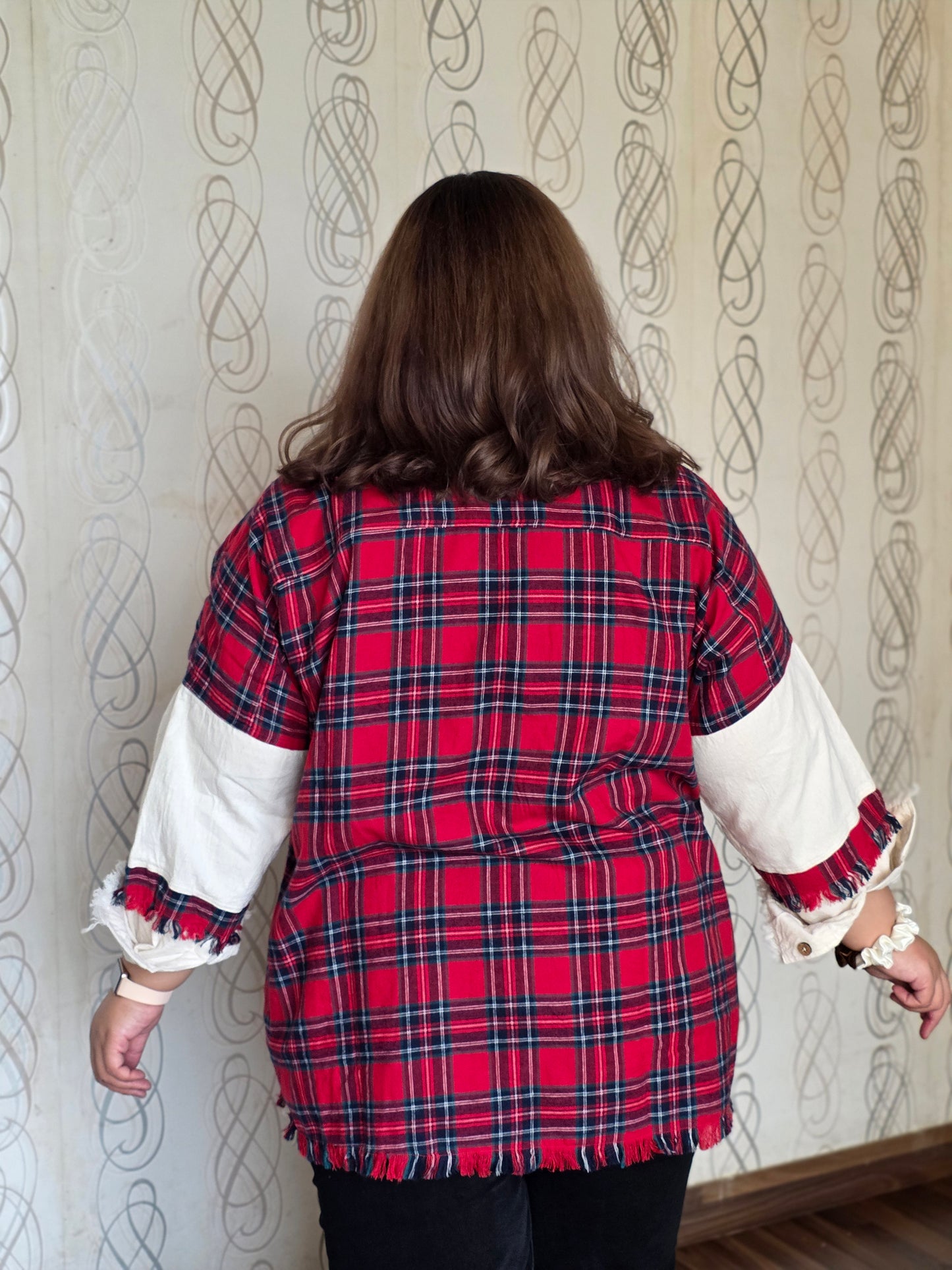 Lightweight brushed cotton & corduroy shacket