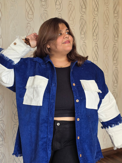 Corduroy Colorblock Shacket