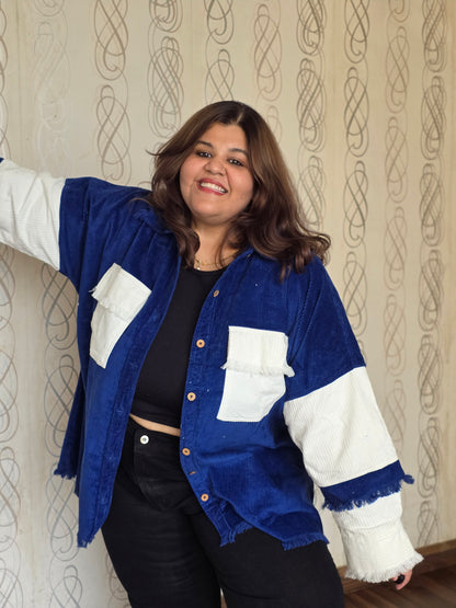 Corduroy Colorblock Shacket