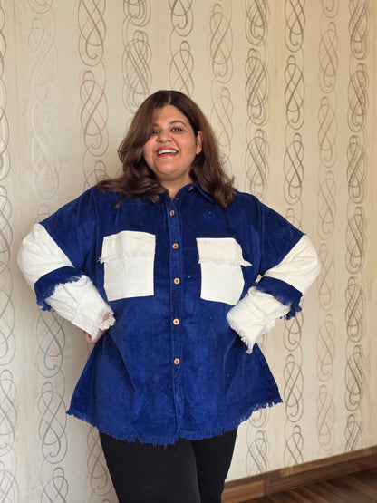 Corduroy Colorblock Shacket