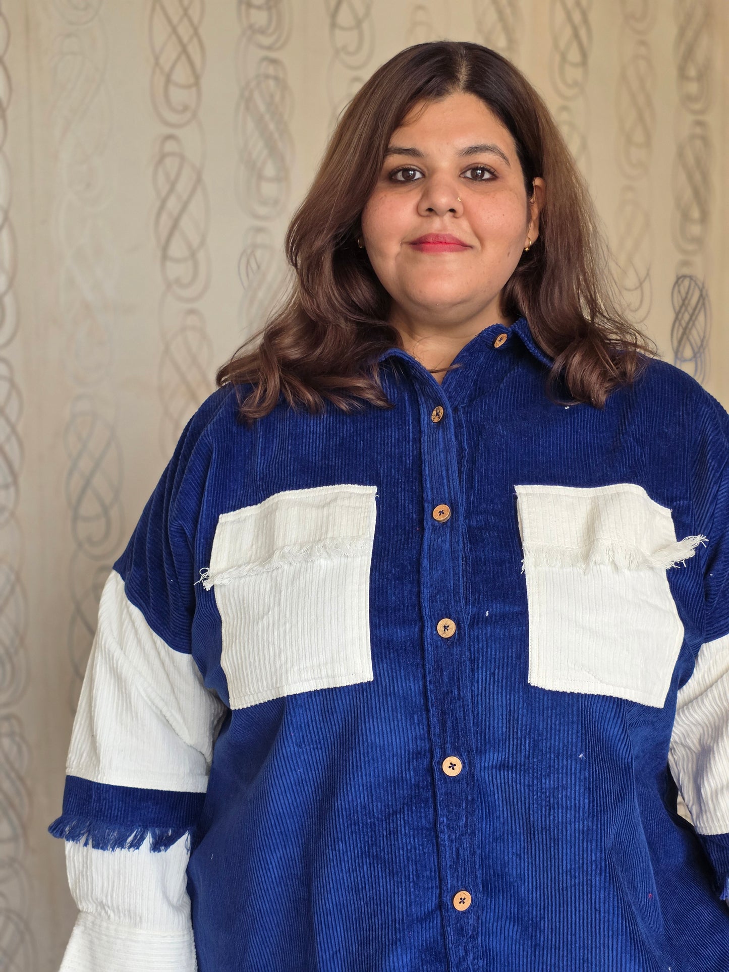 Corduroy Colorblock Shacket