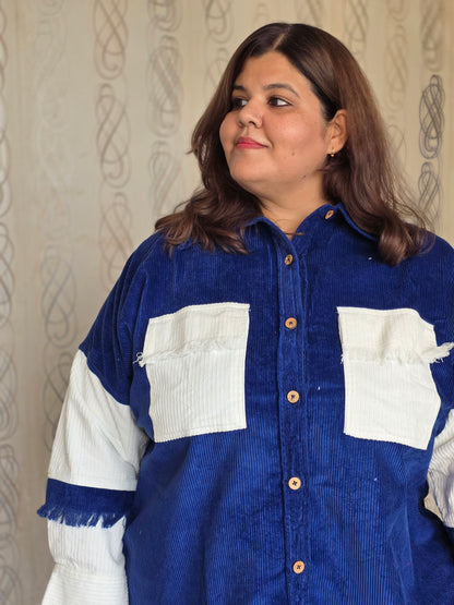 Corduroy Colorblock Shacket
