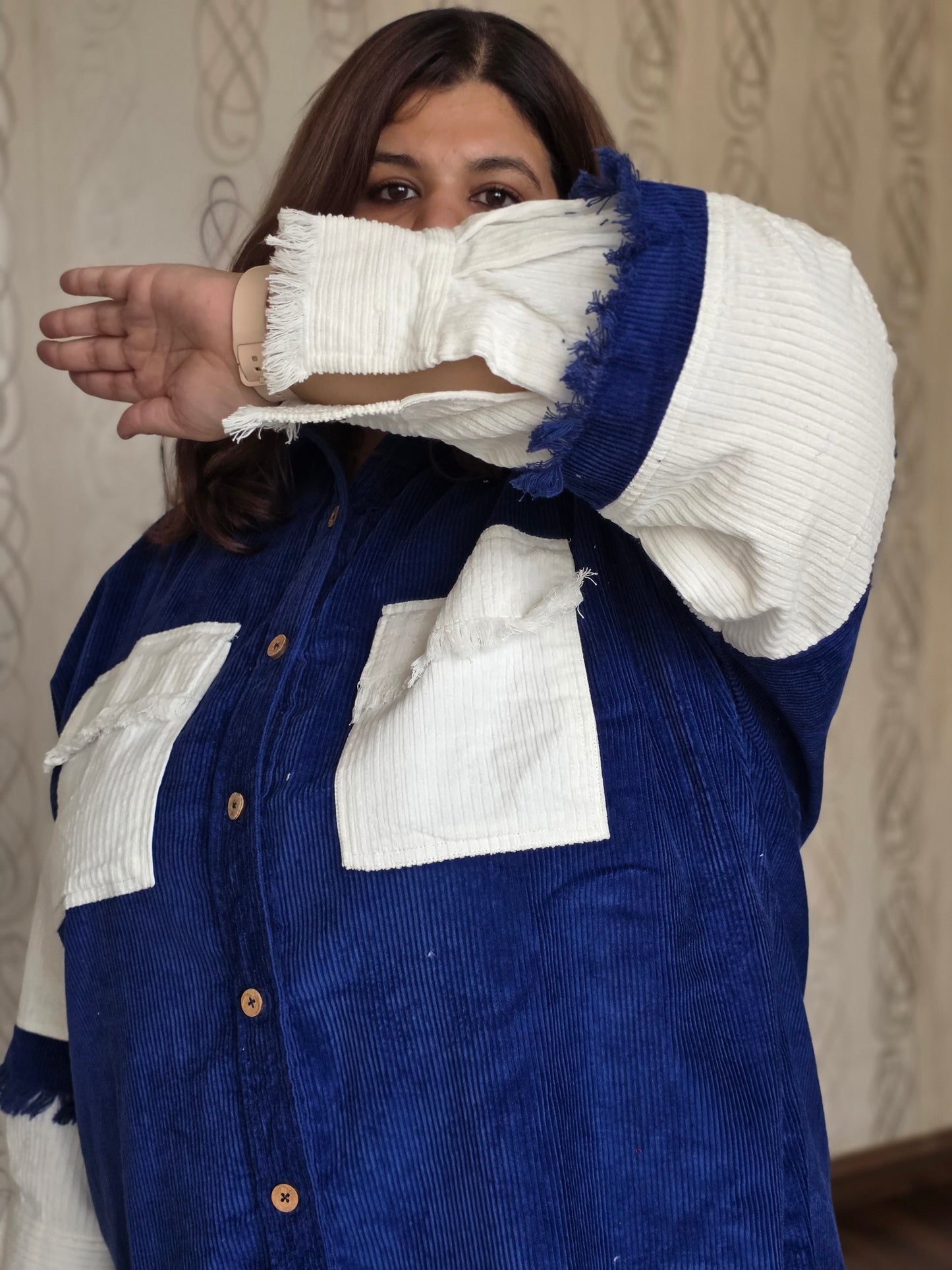 Corduroy Colorblock Shacket