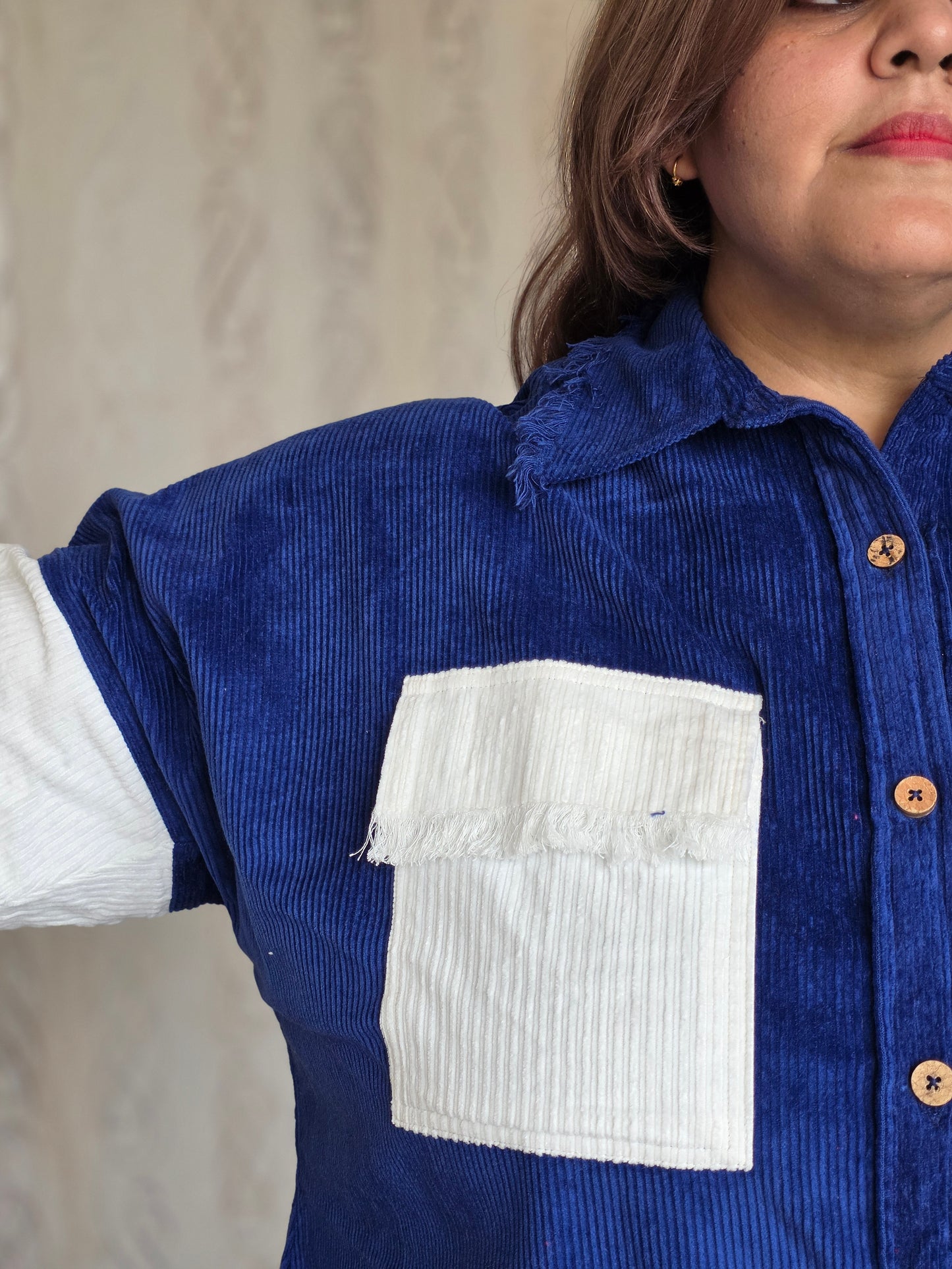 Corduroy Colorblock Shacket