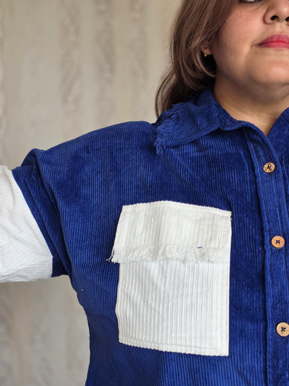 Corduroy Colorblock Shacket