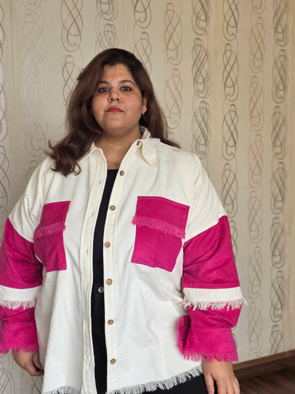 Corduroy Colorblock Shacket