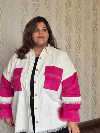 Corduroy Colorblock Shacket