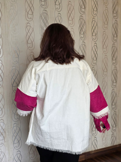 Corduroy Colorblock Shacket