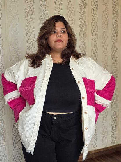 Corduroy Colorblock Shacket