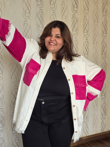 Corduroy Colorblock Shacket