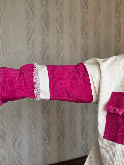 Corduroy Colorblock Shacket