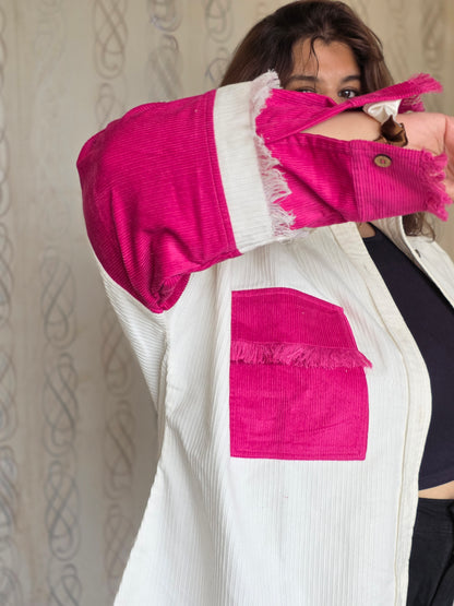 Corduroy Colorblock Shacket