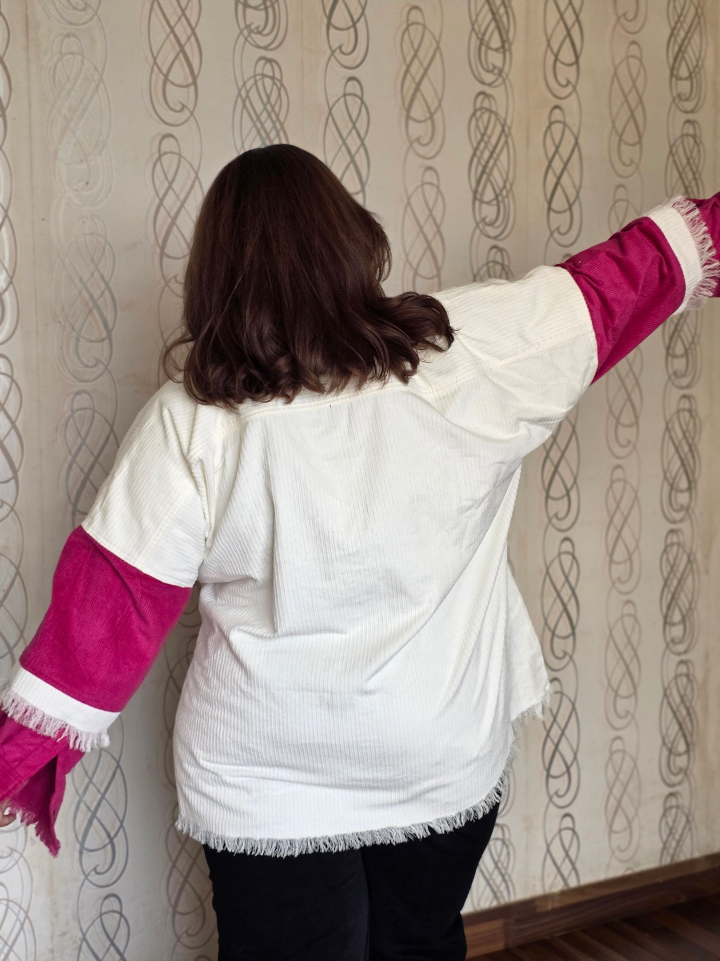 Corduroy Colorblock Shacket