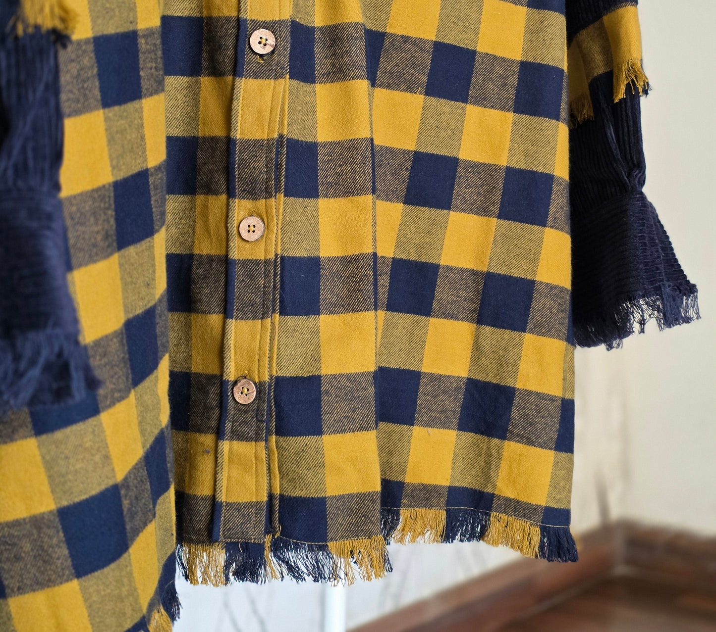 Lightweight brushed cotton & corduroy shacket