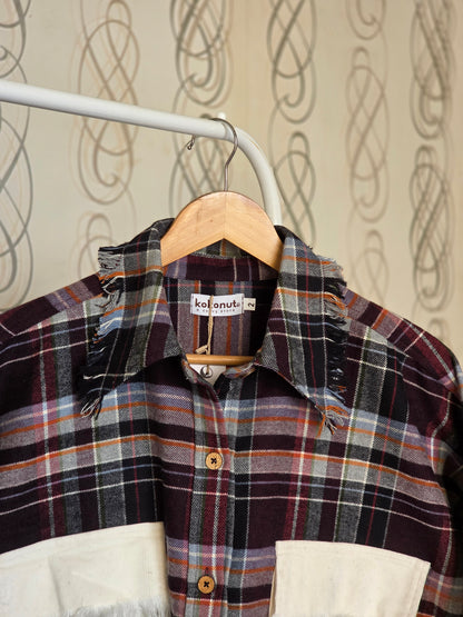 Heavyweight brushed cotton & corduroy shacket