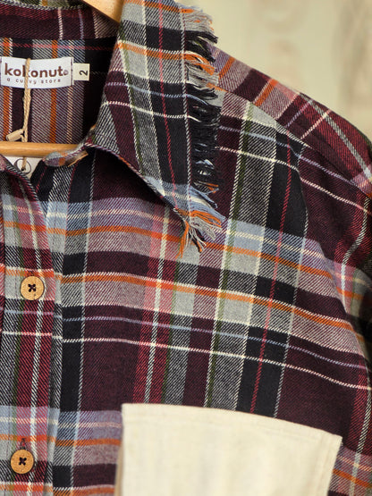 Heavyweight brushed cotton & corduroy shacket