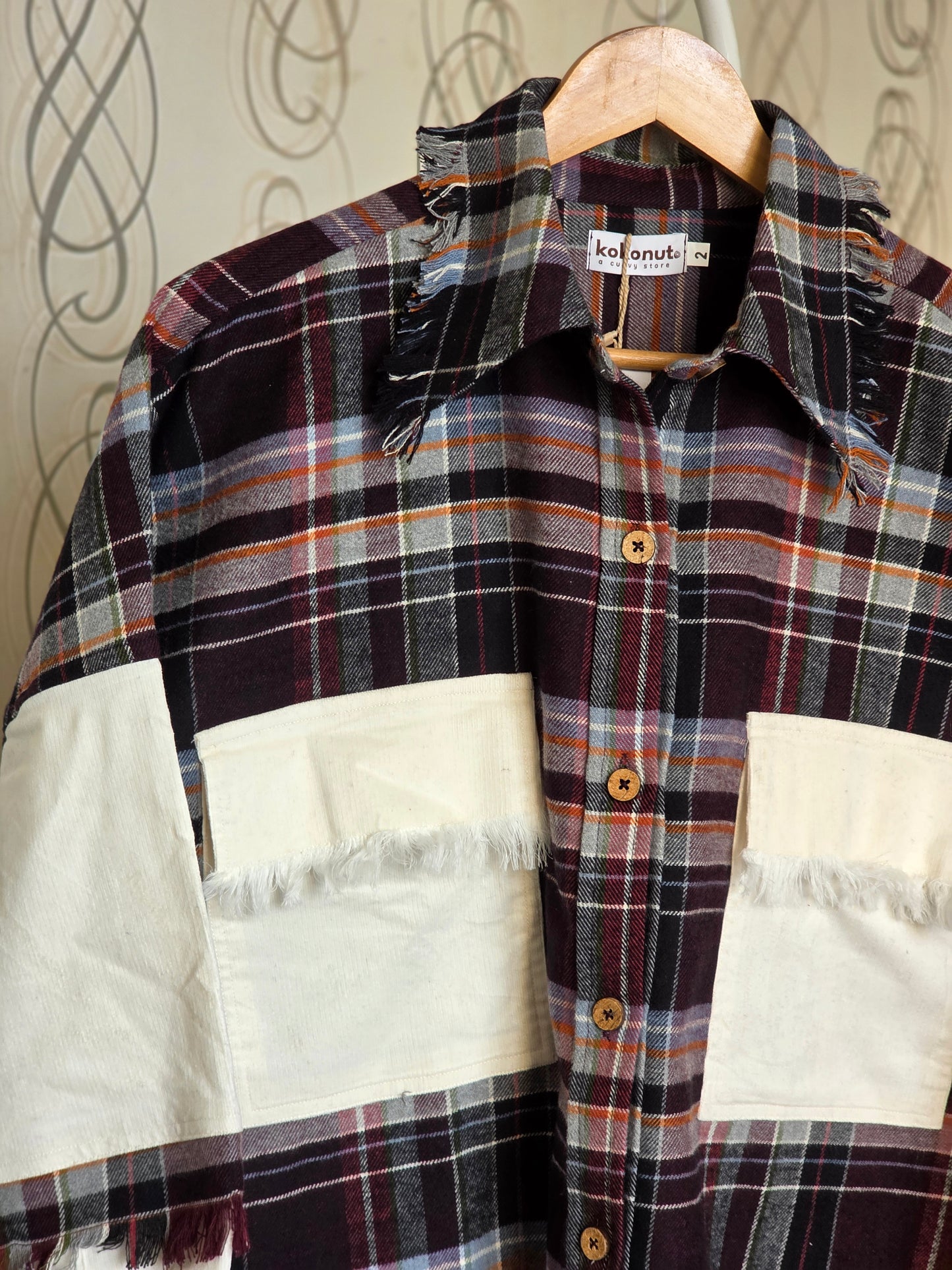 Heavyweight brushed cotton & corduroy shacket