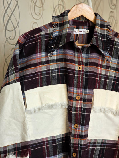 Heavyweight brushed cotton & corduroy shacket