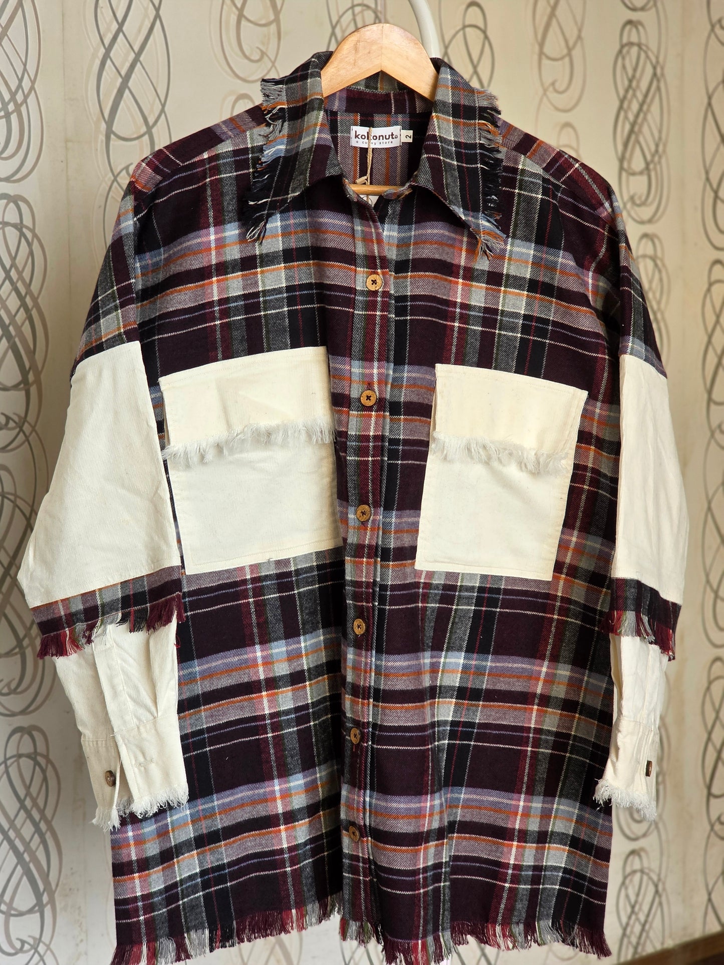 Heavyweight brushed cotton & corduroy shacket