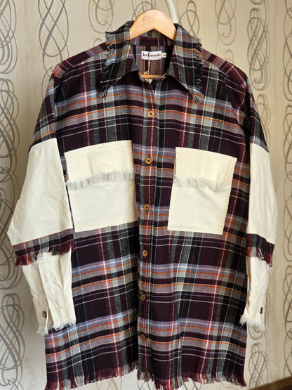 Heavyweight brushed cotton & corduroy shacket