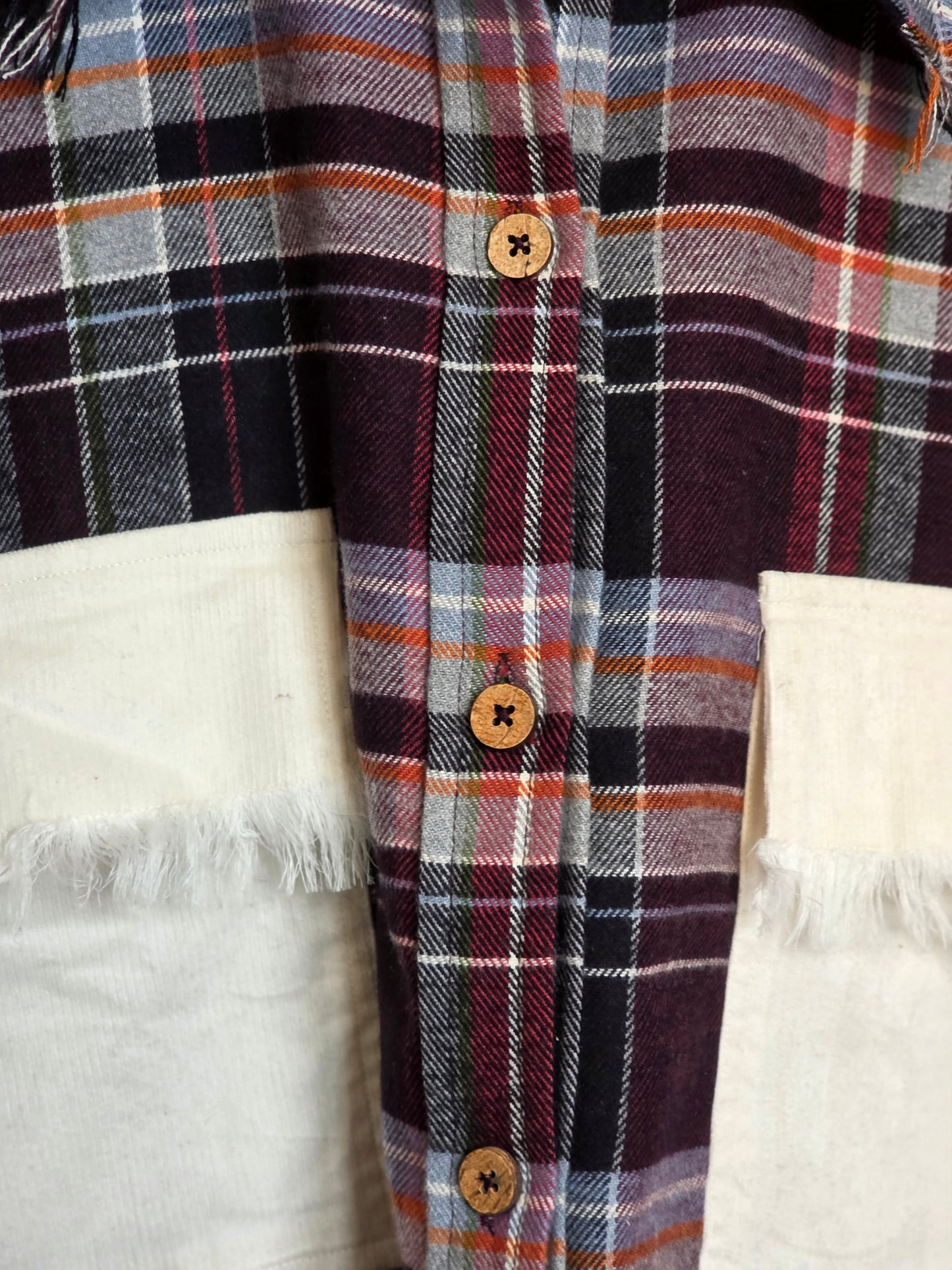 Heavyweight brushed cotton & corduroy shacket