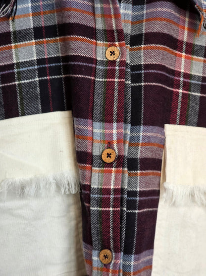 Heavyweight brushed cotton & corduroy shacket