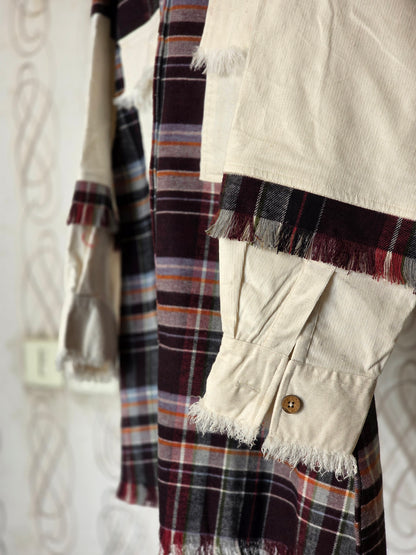 Heavyweight brushed cotton & corduroy shacket