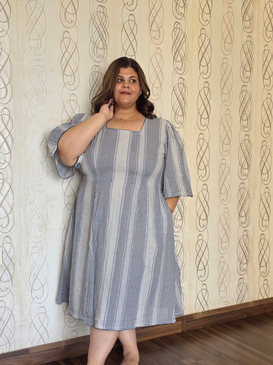 Striped Tie-Back Dress