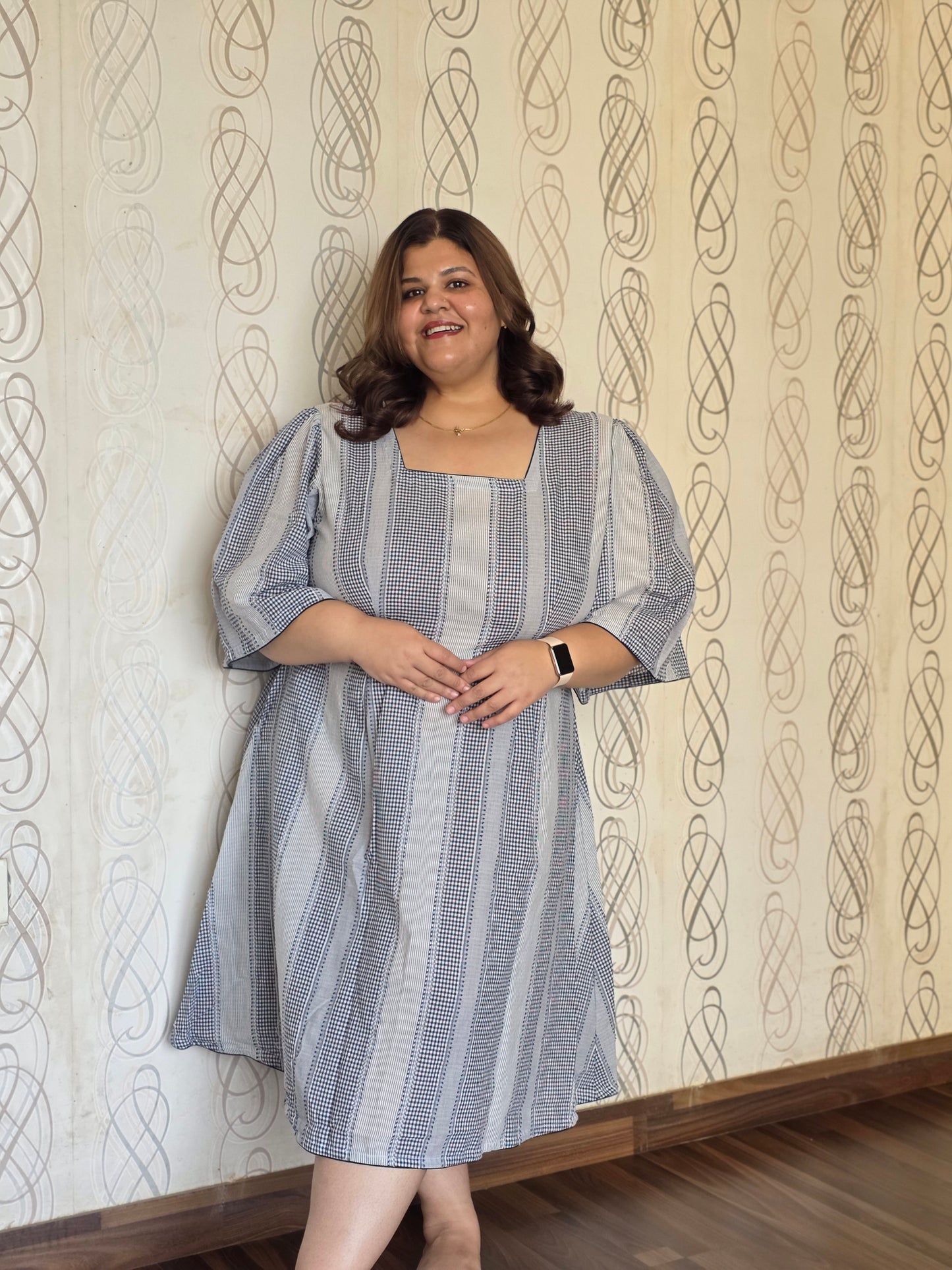 Striped Tie-Back Dress