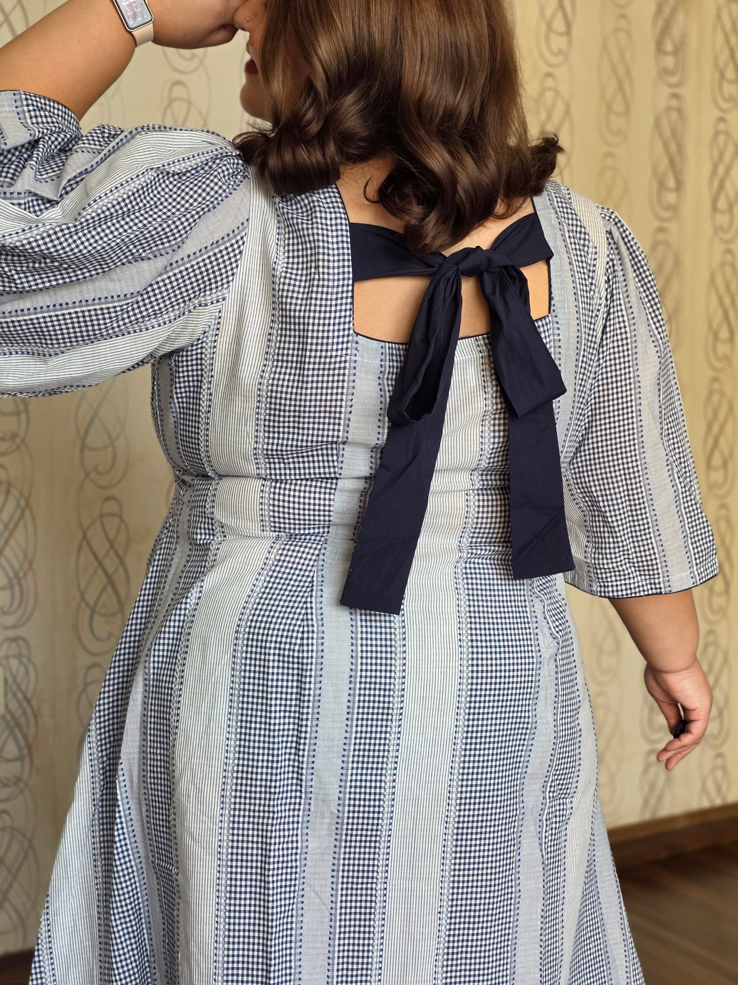 Striped Tie-Back Dress