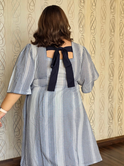 Striped Tie-Back Dress